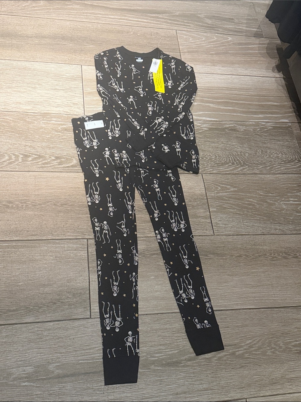 Old Navy Black Skeleton Kids Pajama Set
